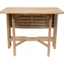 FERRET - Table de jardin pliante en bois d'acacia FSC - 3 positions (21/55/90 cm) - Dimensions 90 x 90 x 75 cm - Pour 4 personnes