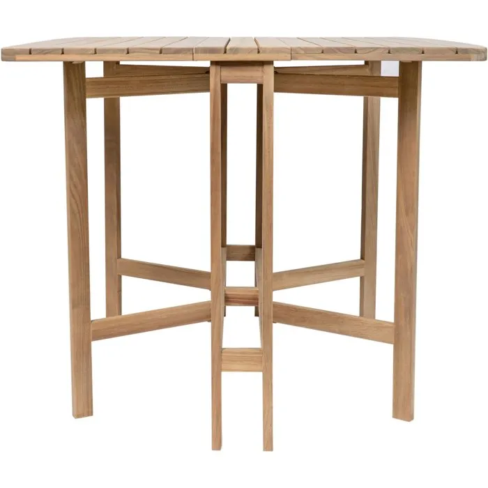 FERRET - Table de jardin carrée pliable en bois d'acacia FSC 4 personnes - Dimensions 90 x 90 x H75 cm