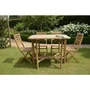 FERRET - Table de jardin carrée pliable en bois d'acacia FSC 4 personnes - Dimensions 90 x 90 x H75 cm