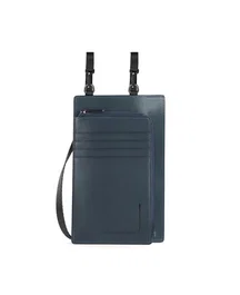 Piquadro Sac Bandoulière en Cuir pour Homme, Bleu