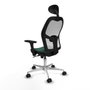 Piqueras y Crespo Chaise de Bureau avec Appui-tête Jorquera 3D086N1 Vert
