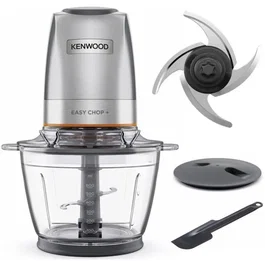 Kenwood CHP62.400S Easy Chop+ Mini-hachoir 500 W - 4 lames inox Quad Blade, 2 vitesses, capacité 0.6 L, accessoire mayonnaise