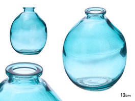 GIFTDECOR Flacon en verre irrégulier turquoise
