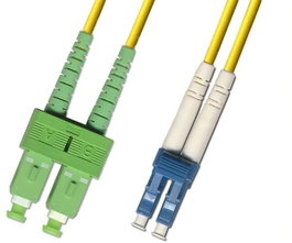 MicroConnect Câble à fibre optique SC-LC Monomode Duplex OS2 Jaune 1m