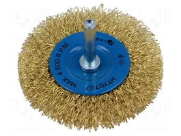 HÖGERT TECHNIK Brosse à disque en laiton 75mm avec goupille