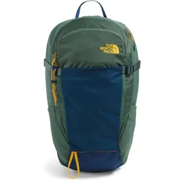 The North Face Sac à Dos Basin 24 L, Vert / Bleu Marine, Tissu Ripstop, Système NextVent, Housse de Pluie Intégrée, Randonnée