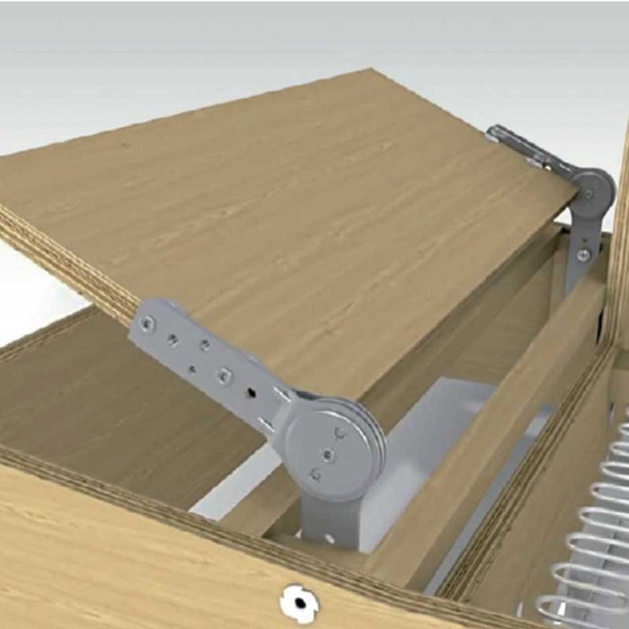 HETTICH GR-7 Jeu de Ressort Compas 90°-180° pour Montage Métallique et Bois - Mécanisme Antihilos