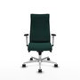 Piqueras Y Crespo Fauteuil Albacete, Vert bouteille, Similicuir, Mécanisme Synchrone, Base Aluminium