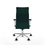 Piqueras Y Crespo Fauteuil Albacete, Vert bouteille, Similicuir, Mécanisme Synchrone, Base Aluminium