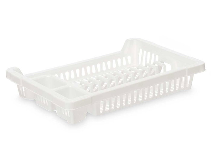 Kinvara Égouttoir à vaisselle en plastique blanc petit 42x7x29 cm (Set de 24)