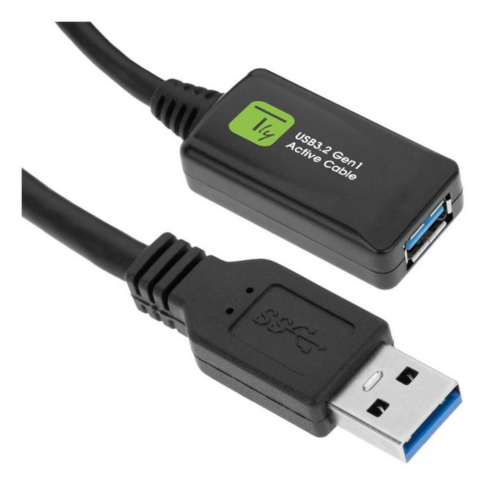 Techly Câble d'Extension Active USB 3.2 SuperSpeed+ 5 mètres Noir - Prolongateur de Signal 5 Gbps pour Clavier, Souris, Disque, Imprimante, Xbox Techly Câble d'Extension Active USB 3.2 SuperSpeed+ 5 mètres Noir - Prolongateur de Signal 5 Gbps pour Clavier, Souris, Disque, Imprimante, Xbox