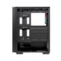 Einarex Boîtier PC Gaming P100 ATX Semi-Tour Noir, 3 Ventilateurs RGB, Panneau Latéral Verre Trempé