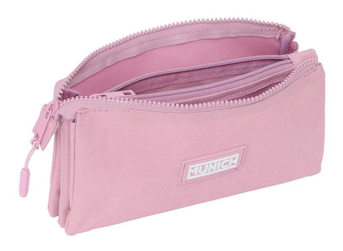 Safta Triple Munich Basicos Rosa - Porte-tout triple, jeu d'organisation pour enfants, 22 x 12 x 3 cm Safta Triple Munich Basicos Rosa - Porte-tout triple, jeu d'organisation pour enfants, 22 x 12 x 3 cm