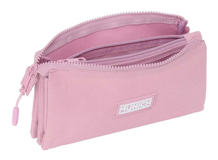 Safta Triple Munich Basicos Rosa - Porte-tout triple, jeu d'organisation pour enfants, 22 x 12 x 3 cm Safta Triple Munich Basicos Rosa - Porte-tout triple, jeu d'organisation pour enfants, 22 x 12 x 3 cm