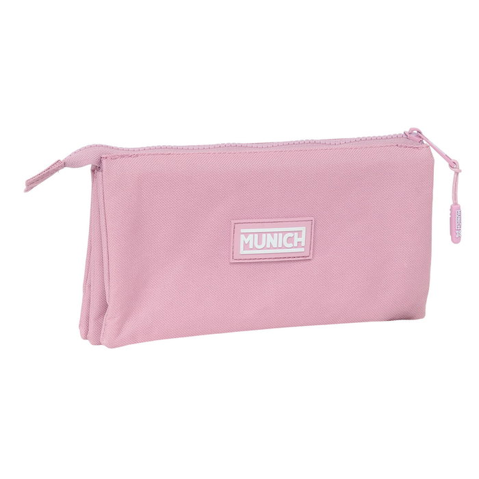 Trousse Fourre-Tout Triple Munich Basic Rose 22 x 12 x 3 cm Trousse Fourre-Tout Triple Munich Basic Rose 22 x 12 x 3 cm