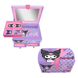 KIDS LICENSING Joyer secret à son Kuromi Hello Kitty - Boîte à bijoux décorative - 20 x 18 x 14 cm