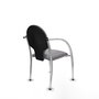 Piqueras Y Crespo Chaise Hellín en Similicuir Gris avec Accoudoirs Fixes