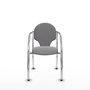 Piqueras Y Crespo Chaise Hellín en Similicuir Gris avec Accoudoirs Fixes