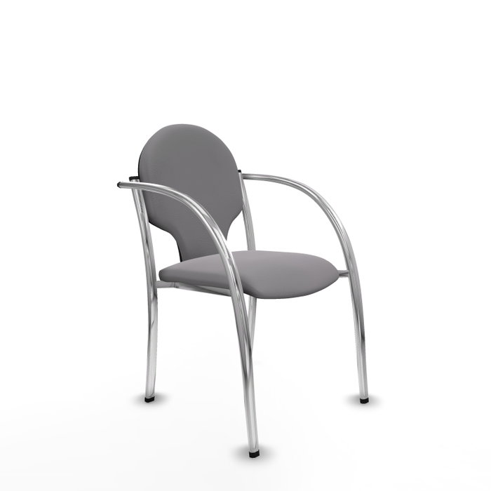 Piqueras Y Crespo Chaise Hellín en Similicuir Gris avec Accoudoirs Fixes Piqueras Y Crespo Chaise Hellín en Similicuir Gris avec Accoudoirs Fixes