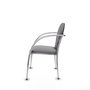 Piqueras Y Crespo Chaise Hellín en Similicuir Gris avec Accoudoirs Fixes
