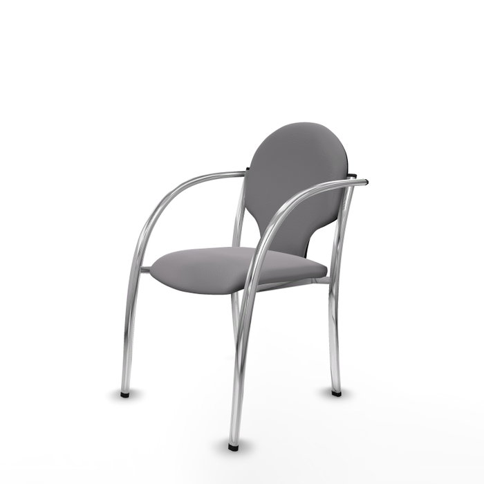 Piqueras Y Crespo Chaise Hellín en Similicuir Gris avec Accoudoirs Fixes Piqueras Y Crespo Chaise Hellín en Similicuir Gris avec Accoudoirs Fixes