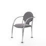 Piqueras Y Crespo Chaise Hellín en Similicuir Gris avec Accoudoirs Fixes