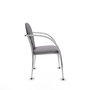 Piqueras Y Crespo Chaise Hellín en Similicuir Gris avec Accoudoirs Fixes