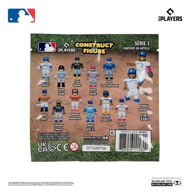 McFarlane Toys MLB Sports Construct-a-Figure Series 1 Assortiment de 36 Blind Bags
