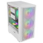 Mars Gaming Caisse MicroATX MC-VECTOR avec 4 Ventilateurs ARGB, Panneau Mesh, Fenêtre en Verre Trempé, USB-C