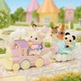 Sylvanian Families - Le Petit Train des Nuages - Set avec Train à Vapeur, Avion et Figurines Articulées Bébé Lapin et Panda - Jouet dès 3 Ans