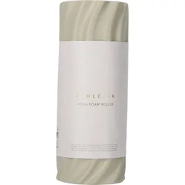 Athlecia Rouleau de Yoga Malata - Rouleau de fascia en EVA/PVC pour massage musculaire, yoga et récupération - Taille unique - Blanc crème