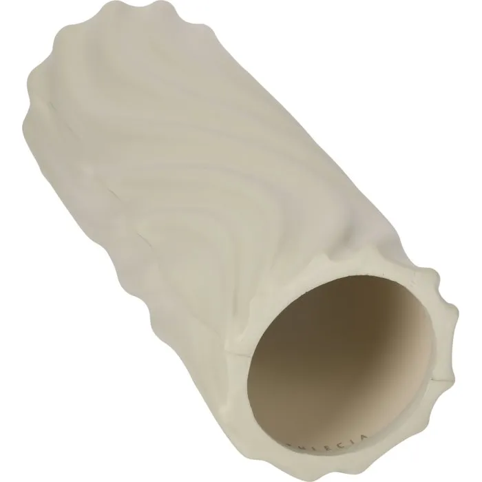 Athlecia Rouleau de Yoga Malata - Rouleau de fascia en EVA/PVC pour massage musculaire, yoga et récupération - Taille unique - Blanc crème