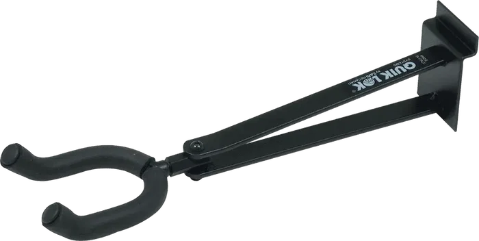 QUIKLOK Support mural pour guitare long (24,5 cm) double profil noir