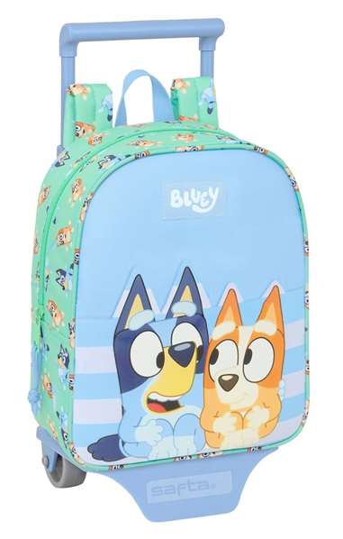 Safta Moch 232+carro 805 sac à dos Bluey "Sisters" avec chariot 22 x 27 x 10 cm pour enfant à partir de 3 ans