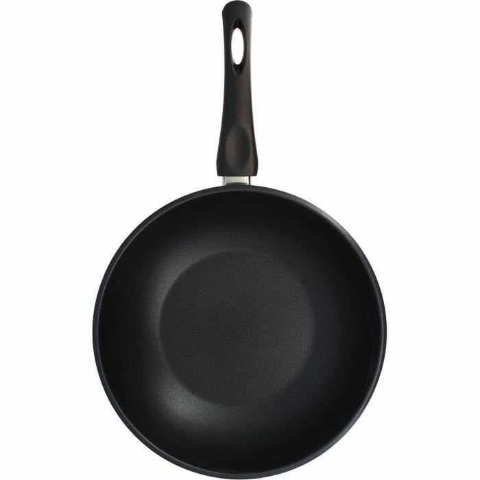 Menastyl Wok en acier inoxydable 28 cm Menastyl Wok en acier inoxydable 28 cm