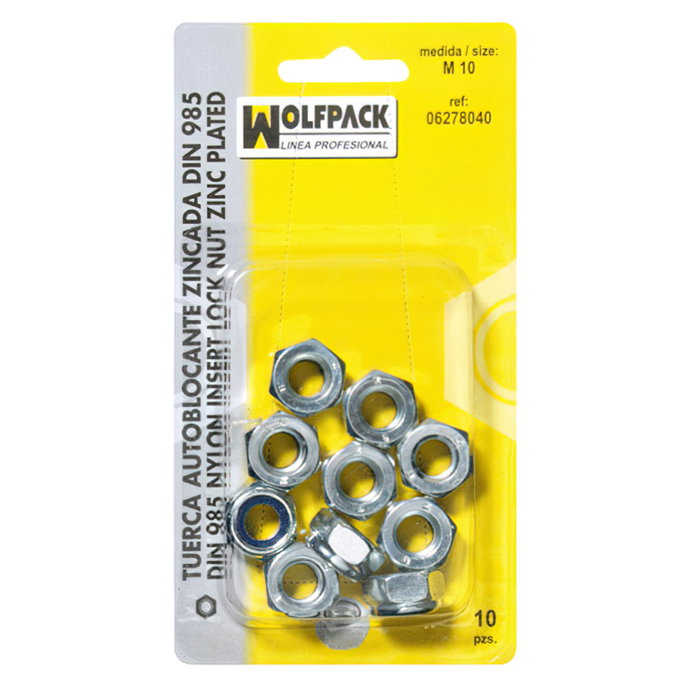 WOLFPACK LINEA PROFESIONAL Blister écrou autofreiné DIN985 M12 (6 unités) WOLFPACK LINEA PROFESIONAL Blister écrou autofreiné DIN985 M12 (6 unités)