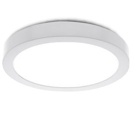 Plafonnier LED circulaire 12 W, 1200 lm, 6000 K, Blanc Froid