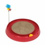 Catit Jouet Interactif 3 en 1 avec Planche à Griffer et Circuit, Rouge, Ø 36 cm