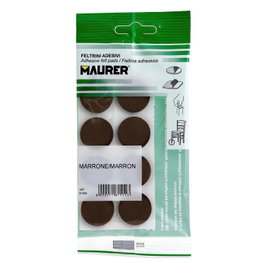 MAURER Feutre adhésif Ø 24 mm marron (Blister 8 unités)