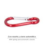 WOLFPACK LINEA PROFESIONAL Mousqueton Pompier en Aluminium 60 mm Colores Surtidos