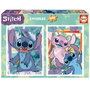 Educa Puzzle Adultes Stitch - Boîte de 2 Puzzles de 500 Pièces - Réf. 19732 - Dimension Assemblé : 46 x 34 cm