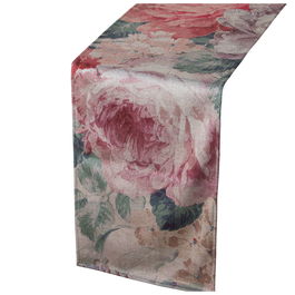Chemin de Table Alexandra House Living Rose Textile Velours Floral