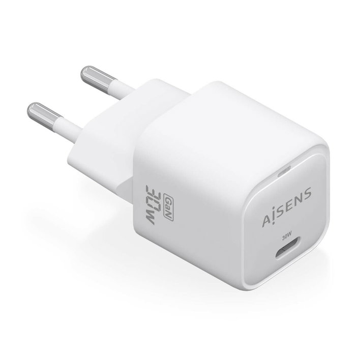 Chargeur mural Aisens ASCH-30W1P018-W Blanc Multicouleur 30 W Chargeur mural Aisens ASCH-30W1P018-W Blanc Multicouleur 30 W