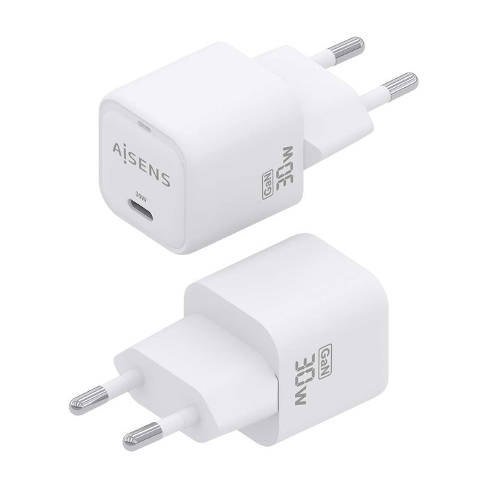 Chargeur mural Aisens ASCH-30W1P018-W Blanc Multicouleur 30 W Chargeur mural Aisens ASCH-30W1P018-W Blanc Multicouleur 30 W