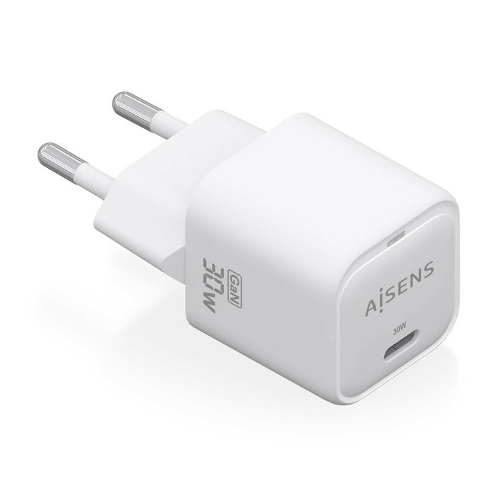 Chargeur mural Aisens ASCH-30W1P018-W Blanc Multicouleur 30 W Chargeur mural Aisens ASCH-30W1P018-W Blanc Multicouleur 30 W