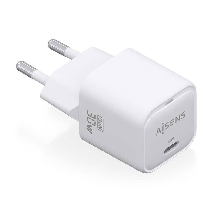 Chargeur mural Aisens ASCH-30W1P018-W Blanc Multicouleur 30 W Chargeur mural Aisens ASCH-30W1P018-W Blanc Multicouleur 30 W
