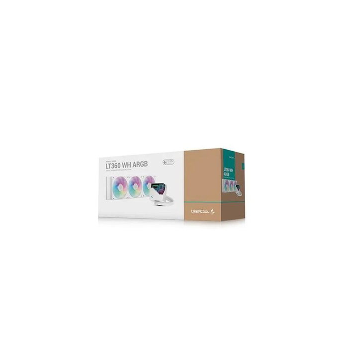 Deepcool Kit Refroidissement Liquide Tout-en-Un LT360 ARGB Blanc - Ventilateurs 120 mm PWM - Socket LGA 1700, AM5 Deepcool Kit Refroidissement Liquide Tout-en-Un LT360 ARGB Blanc - Ventilateurs 120 mm PWM - Socket LGA 1700, AM5