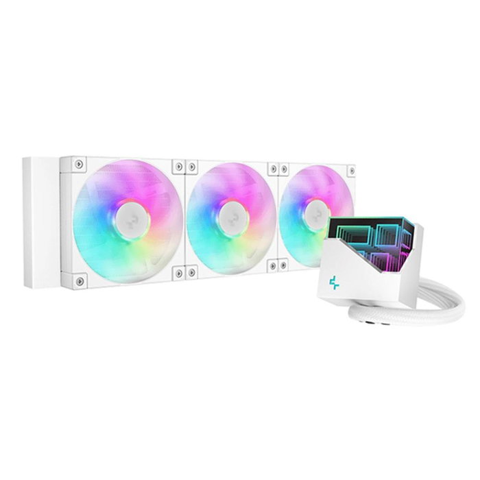 Deepcool Kit Refroidissement Liquide Tout-en-Un LT360 ARGB Blanc - Ventilateurs 120 mm PWM - Socket LGA 1700, AM5 Deepcool Kit Refroidissement Liquide Tout-en-Un LT360 ARGB Blanc - Ventilateurs 120 mm PWM - Socket LGA 1700, AM5