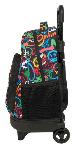 Safta Mochila Graffiti Colors à roulettes compacte extensible 33x45x22cm