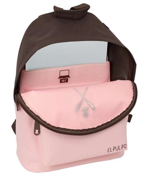 Safta Sac à dos pour ordinateur portable 14,1 pouces El Pulpo Rose